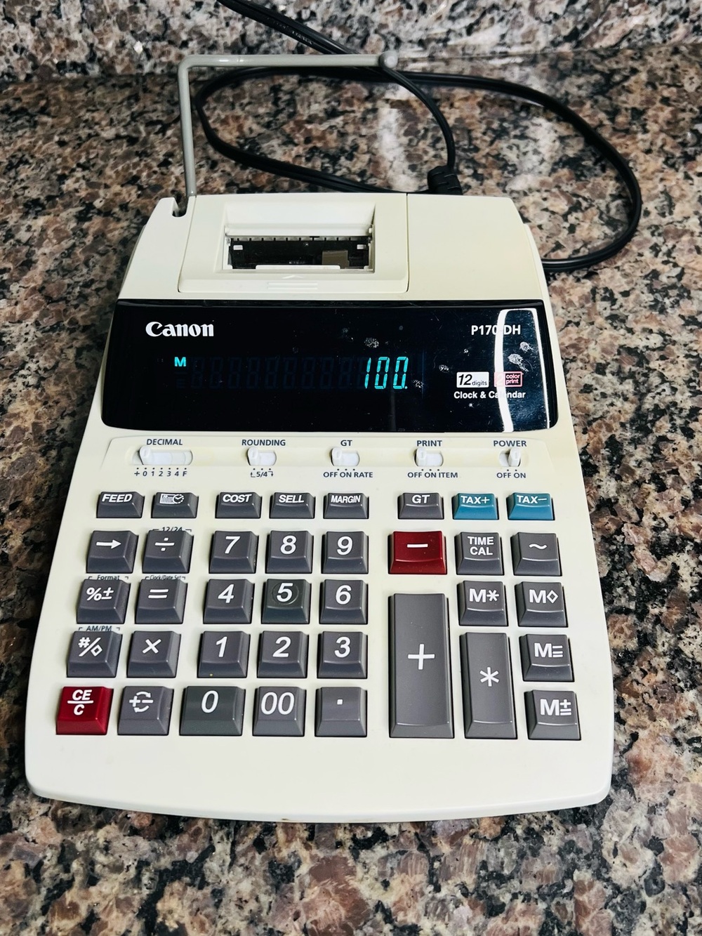 Canon P170-DH Printing Calculator Adding Machine **FOR PARTS